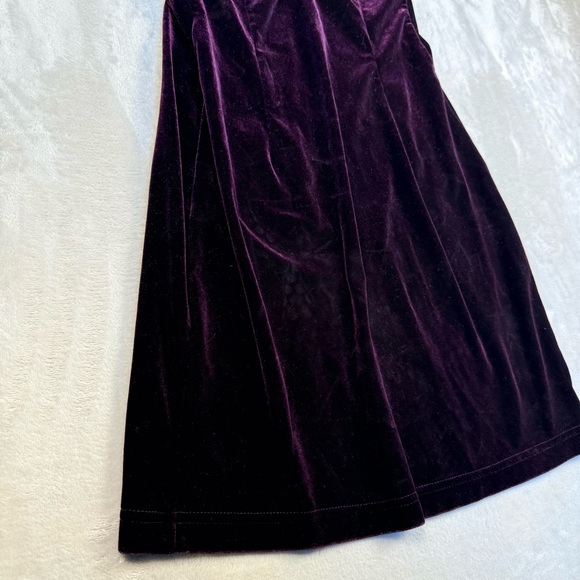 Vintage Catalyst Velvet Slip Dress Burgundy Plum Spaghetti Strap Mini Dress 2P - Picture 4 of 9